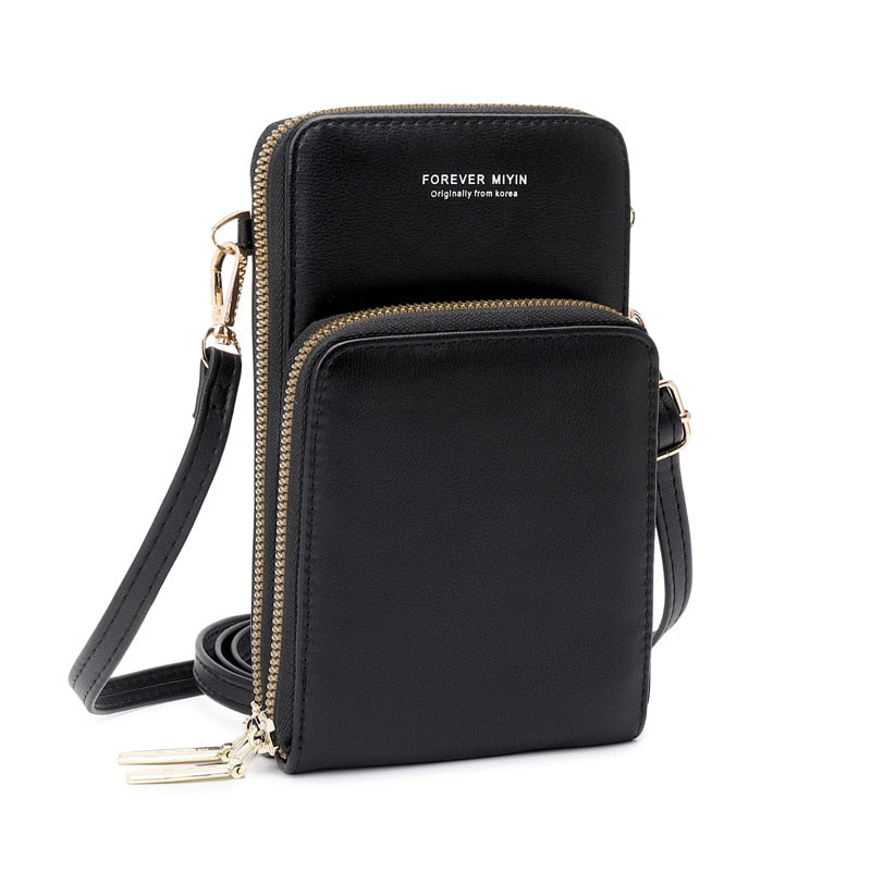 Bolsa Crossbody Feminina Porta Celular Touch Mega Certo Preta