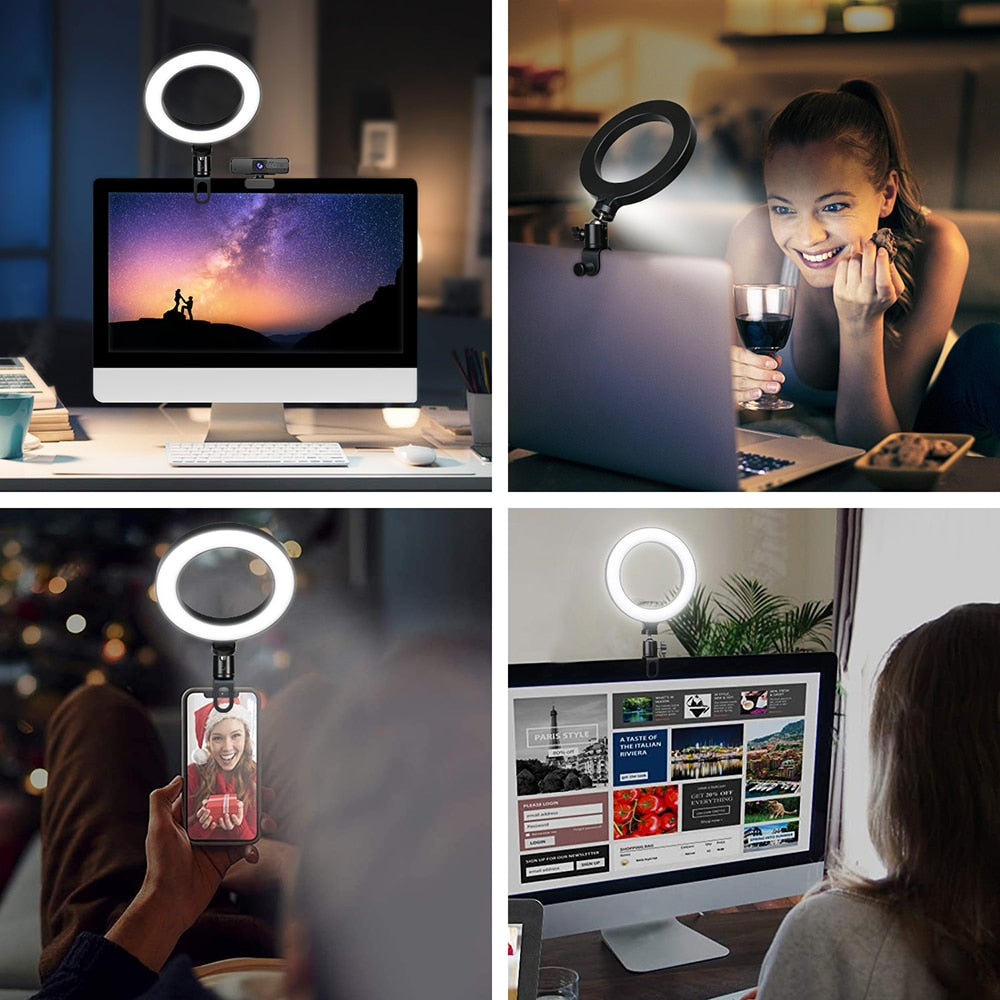 Ring Light para Notebook e Celular Mega Certo
