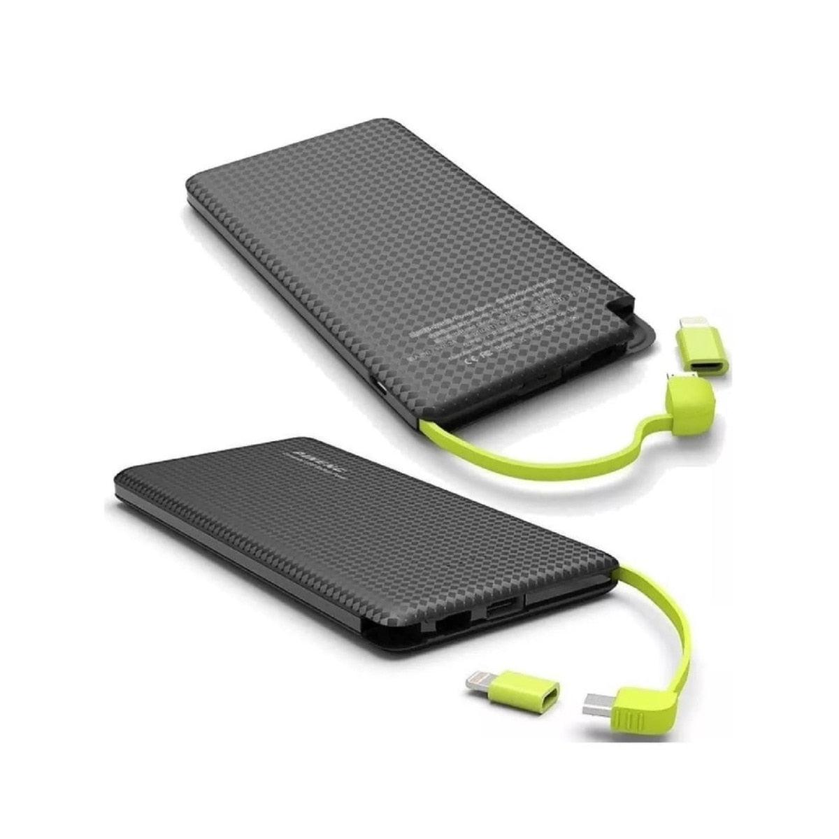 Carregador Portátil Universal Power Bank Revestido em Couro Mega Certo