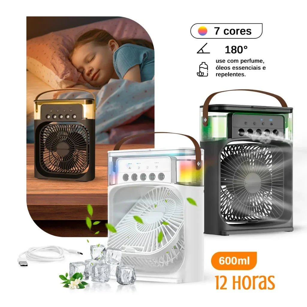 Mini Ar Condicionado Portátil USB CoolBreeze Mega Certo