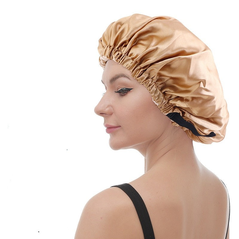 Touca de Cetim Ajustável Anti Frizz Mega Certo