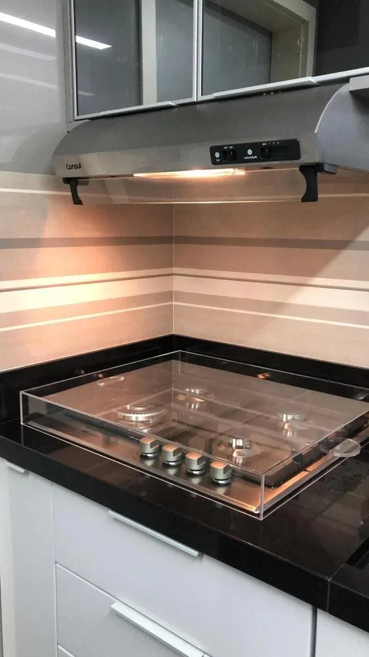Tampo Para Fogão Cooktop Acrílico Cristal Proteção