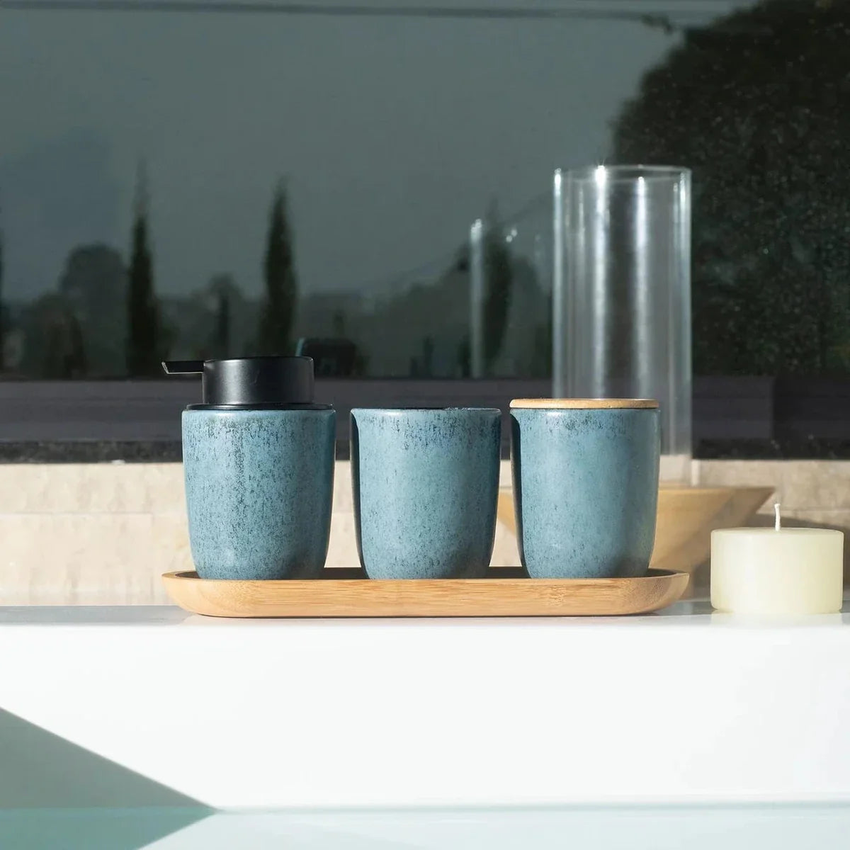 Kit Banheiro 4 Peças Cerâmica Linha Osaka