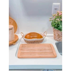 Kit Migalheira Bambu + Cesta de Pães