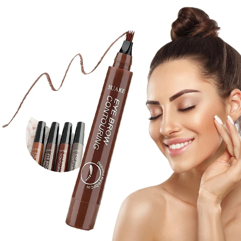 Caneta Fio a Fio Natural Microblading para Sobrancelha à Prova D'água Mega Certo