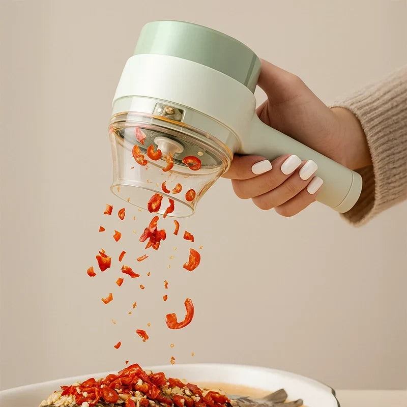 Cortador Elétrico de Legumes 4 em 1 Sem Fio SlicePro Mega Certo