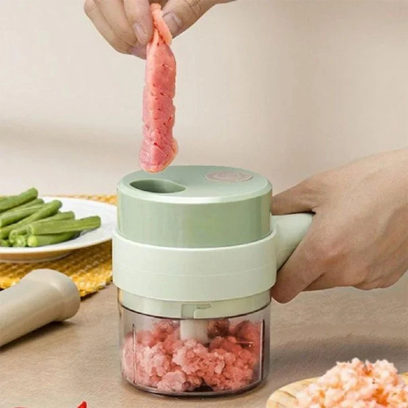 Cortador Elétrico de Legumes 4 em 1 Sem Fio SlicePro Mega Certo