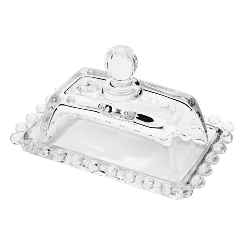 Manteigueira Cristal G Pearl Bolinha Wolff Transparente
