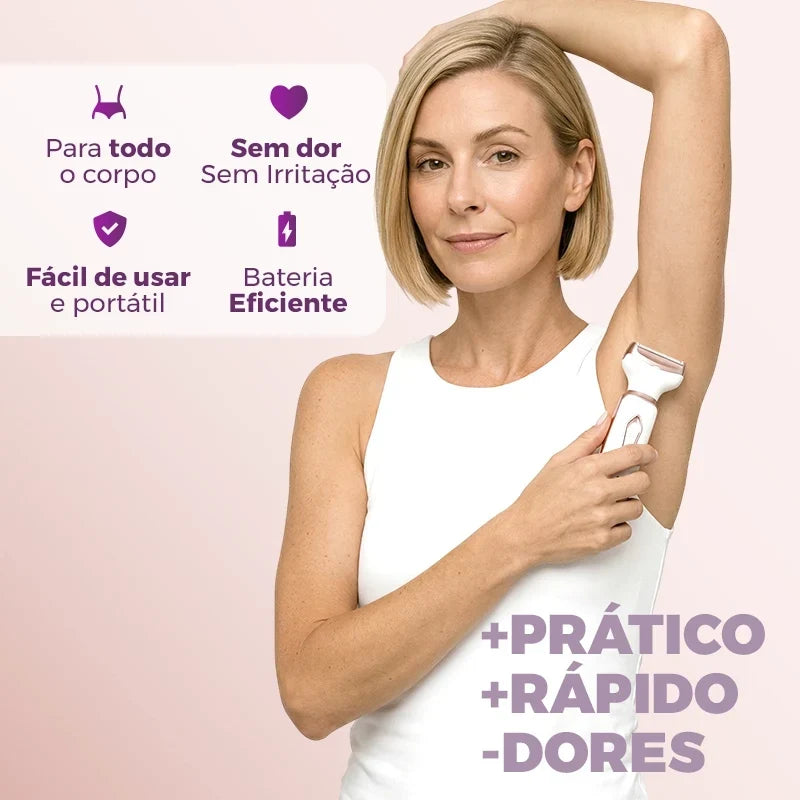 Depilador Elétrico Feminino 4 em 1 Velumi Mega Certo