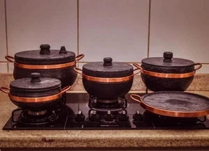 Jogo 5 Peças Cozinha Completinha Panelas Pedra Sabão