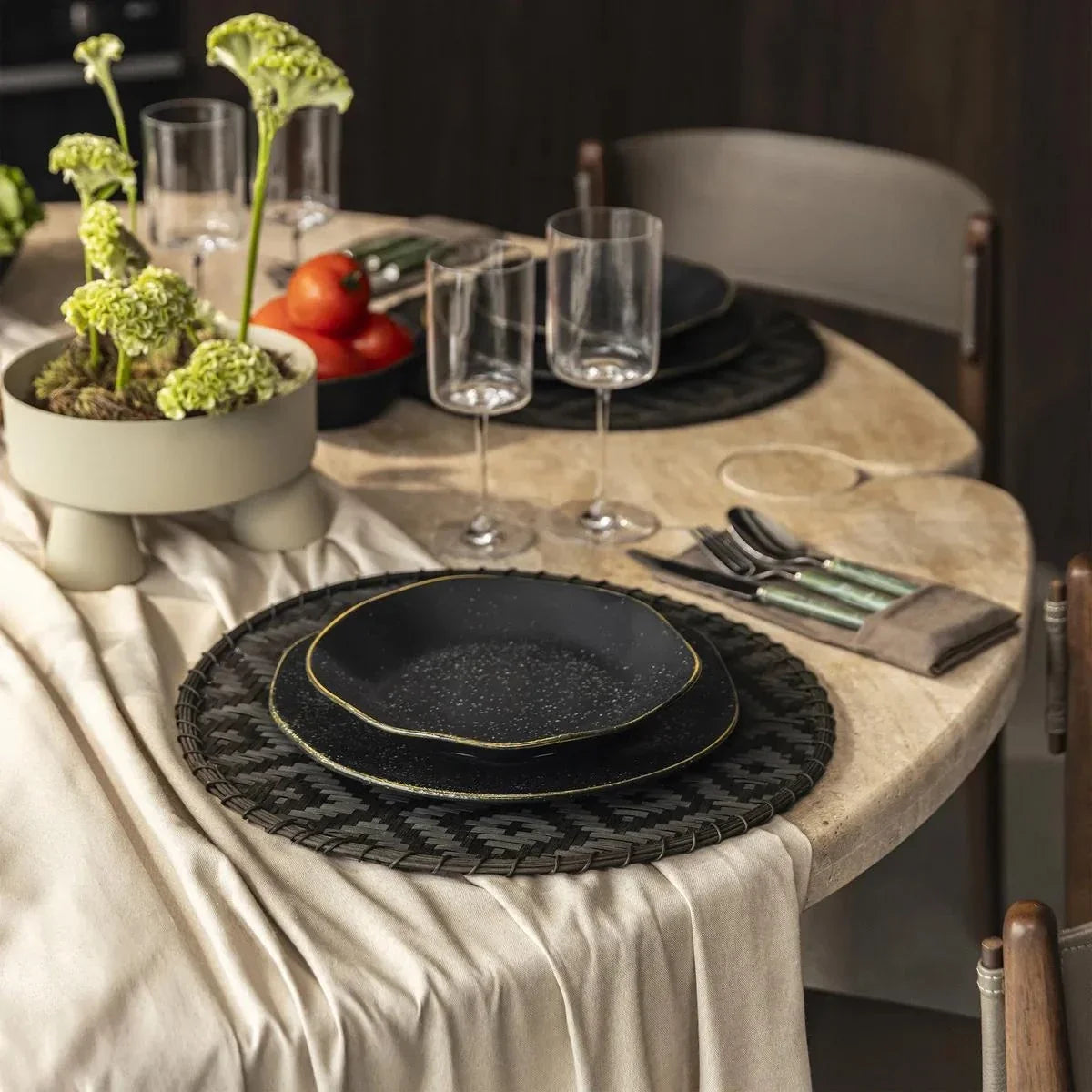 Aparelho de Jantar 20 Peças Volcano Ryo Oxford Porcelana