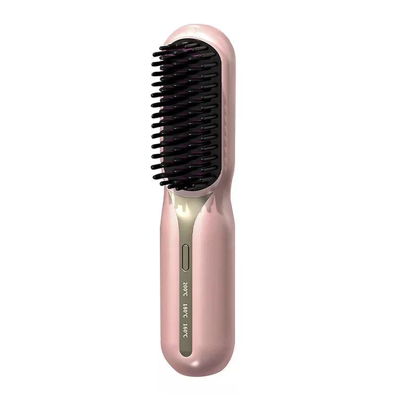 Escova Alisadora de Cabelo 5 em 1 Sem Fio PureGlam Mega Certo