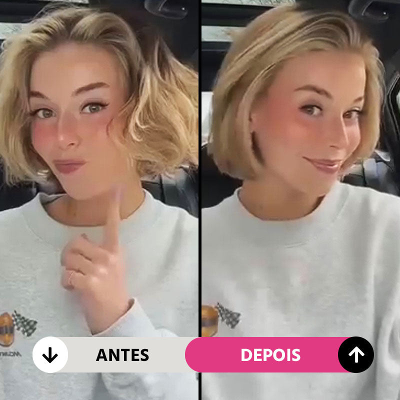Escova Alisadora de Cabelo 5 em 1 Sem Fio PureGlam Mega Certo