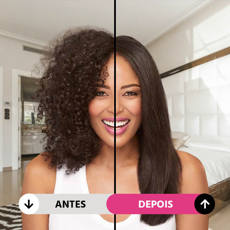 Escova Alisadora de Cabelo Sem Fio Perfectglam Mega Certo