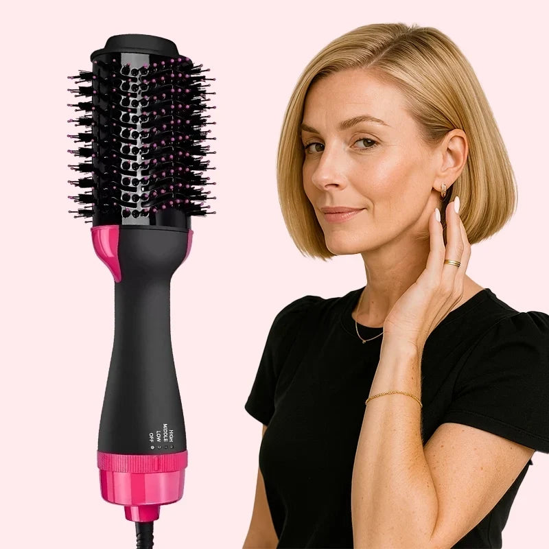 Escova Secadora Alisadora de Cabelo 4 em 1 LumiGlam Mega Certo