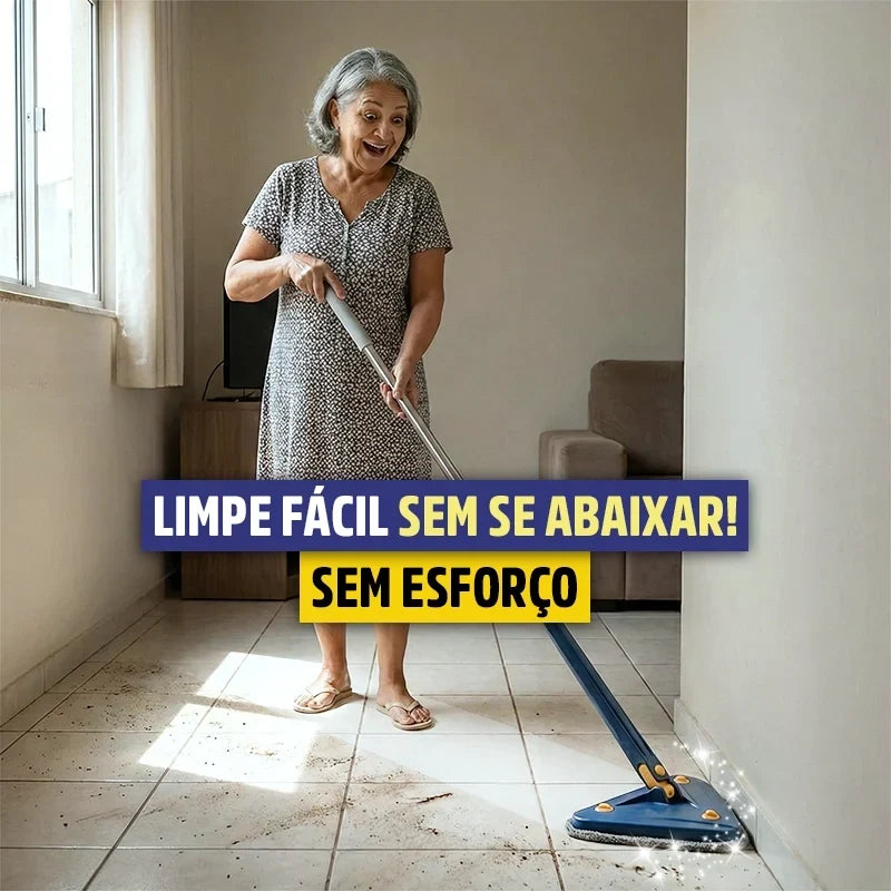 Esfregão Mop Triangular Giratório 360° TriMop Mega Certo