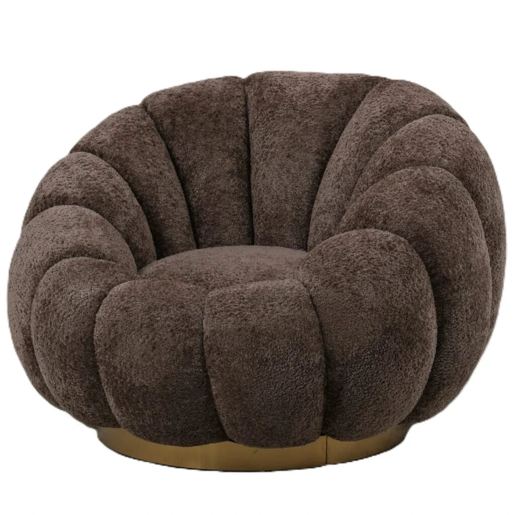 Poltrona Giratória Daisy Base Dourada