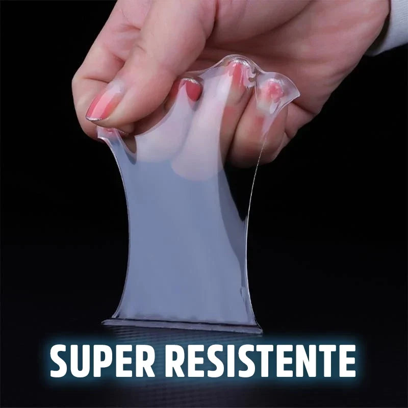 Fita Dupla Face Adesiva Transparente Resistente Gripo Mega Certo