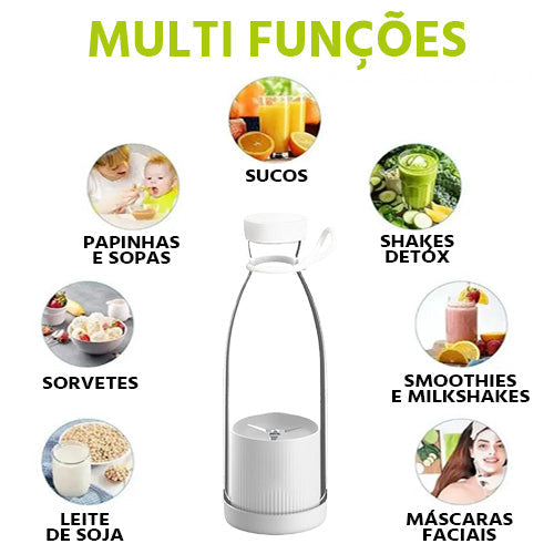 Garrafa Liquidificador Portátil PowerBlend Mega Certo