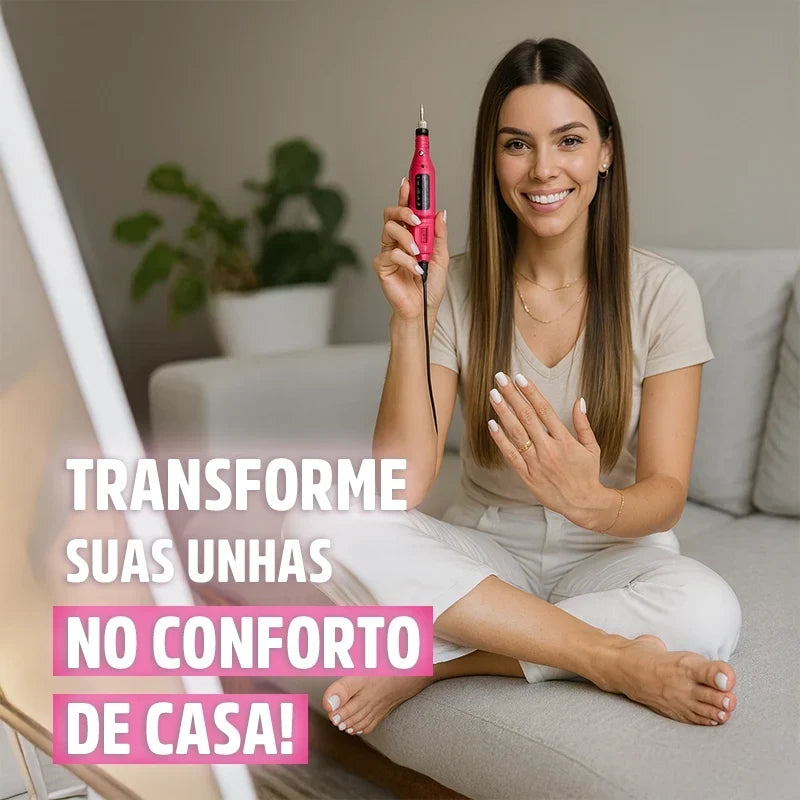 Lixa de Unha Elétrica Profissional Mega Certo Megapen 6 em 1 Bivolt