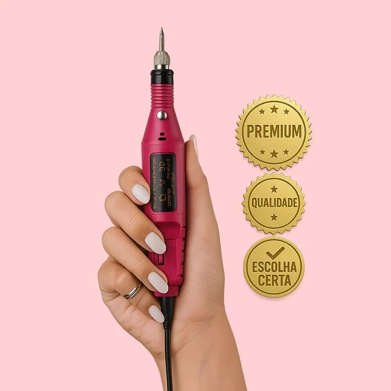 Lixa de Unha Elétrica Profissional Mega Certo Megapen 6 em 1 Bivolt