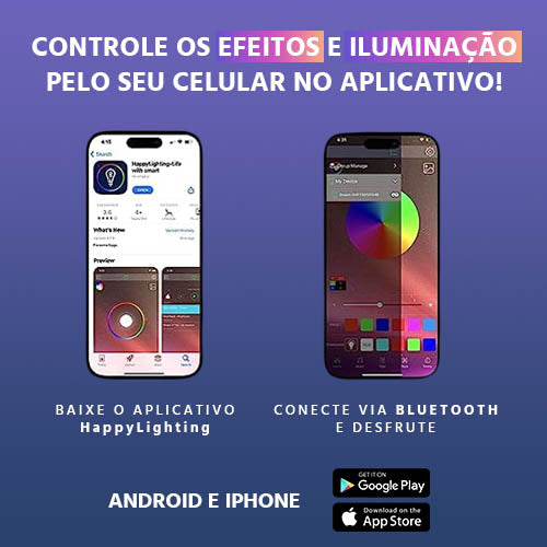 Luminária Smart Multifuncional Carregador Bluetooth com Alto-Falante Mega Certo