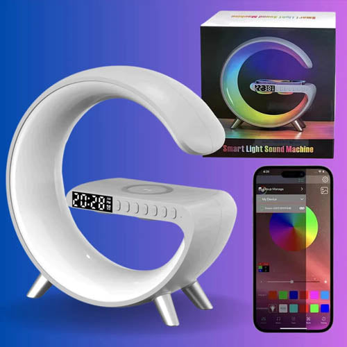 Luminária Smart Multifuncional Carregador Bluetooth com Alto-Falante Mega Certo