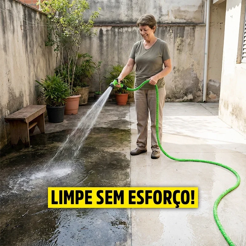 Mangueira Mágica Expansível 30 Metros com Bico Pulverizador Multiuso HidroFlex Mega Certo