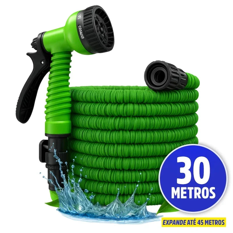 Mangueira Mágica Expansível 30 Metros com Bico Pulverizador Multiuso HidroFlex Mega Certo