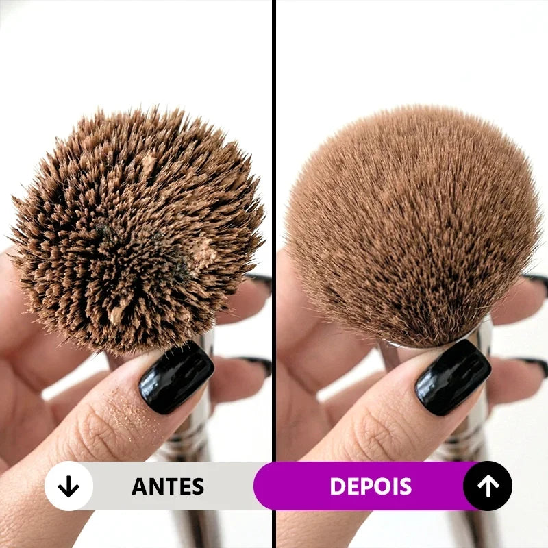 Máquina Elétrica Lava e Seca Pincéis de Maquiagem 3 em 1 Luvemi Mega Certo