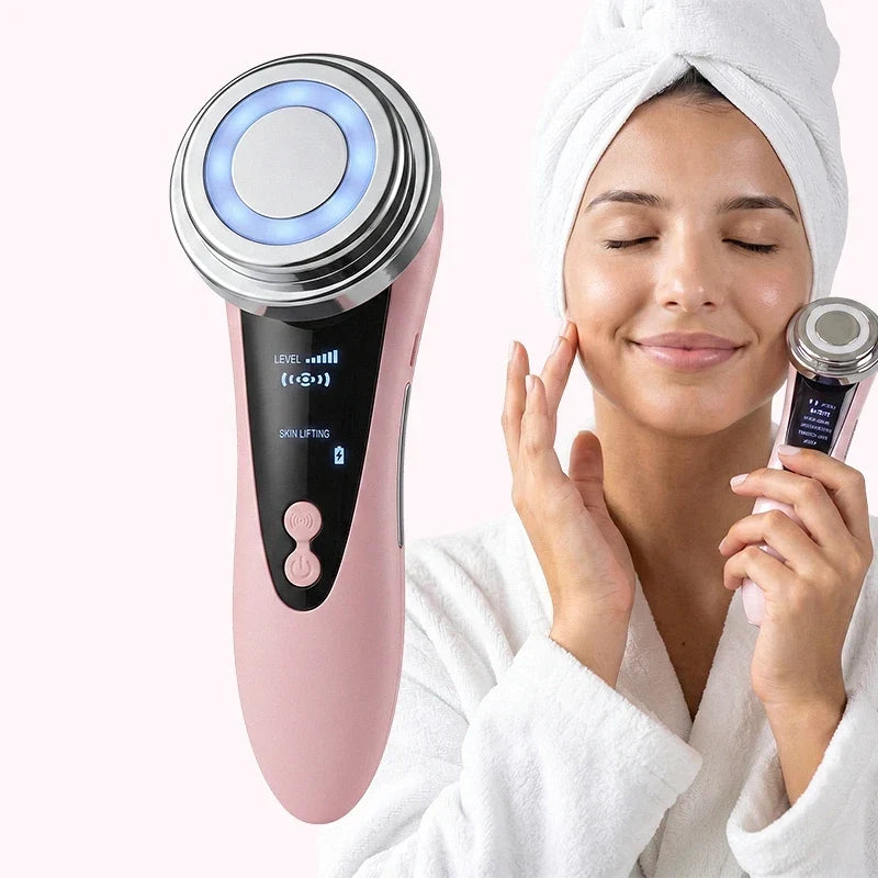 Massageador Facial 4 em 1 Skincare LED Vibração Sônica Mega Certo