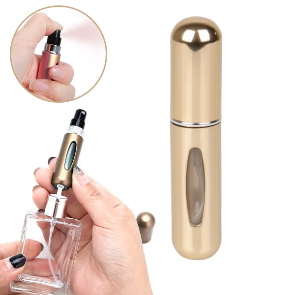 Mini Frasco de Perfume Recarregável 5ml Gold Mega Certo