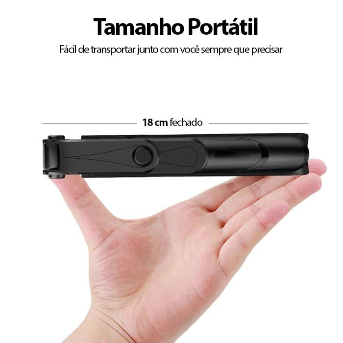 Tripé Bastão de Selfie 3 em 1 com Bluetooth Selfiegram Mega Certo