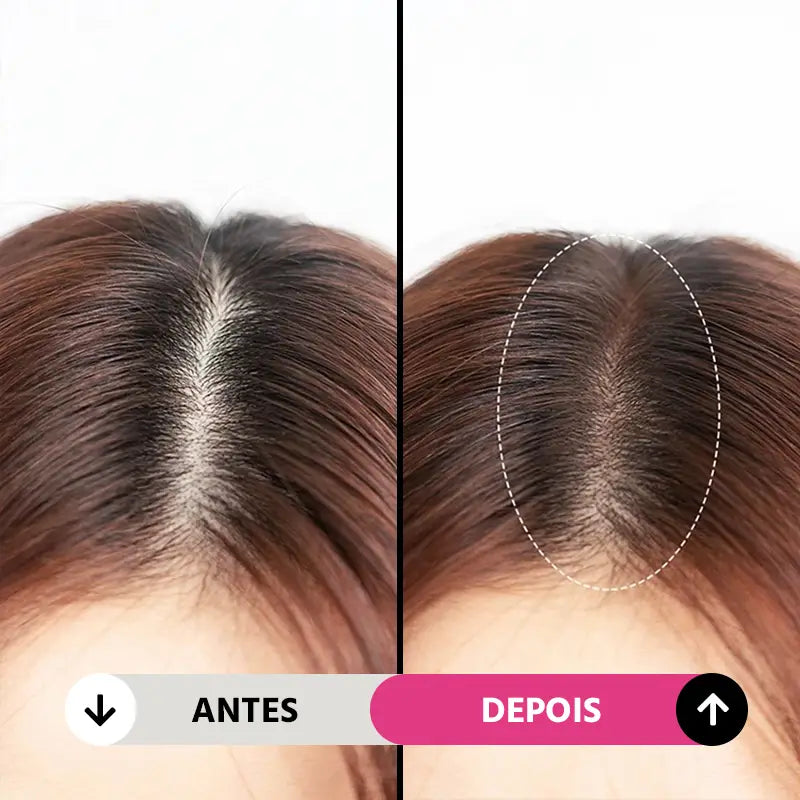Preenchimento de Maquiagem Capilar à Prova D'Água Natural Unissex FillHair Mega Certo
