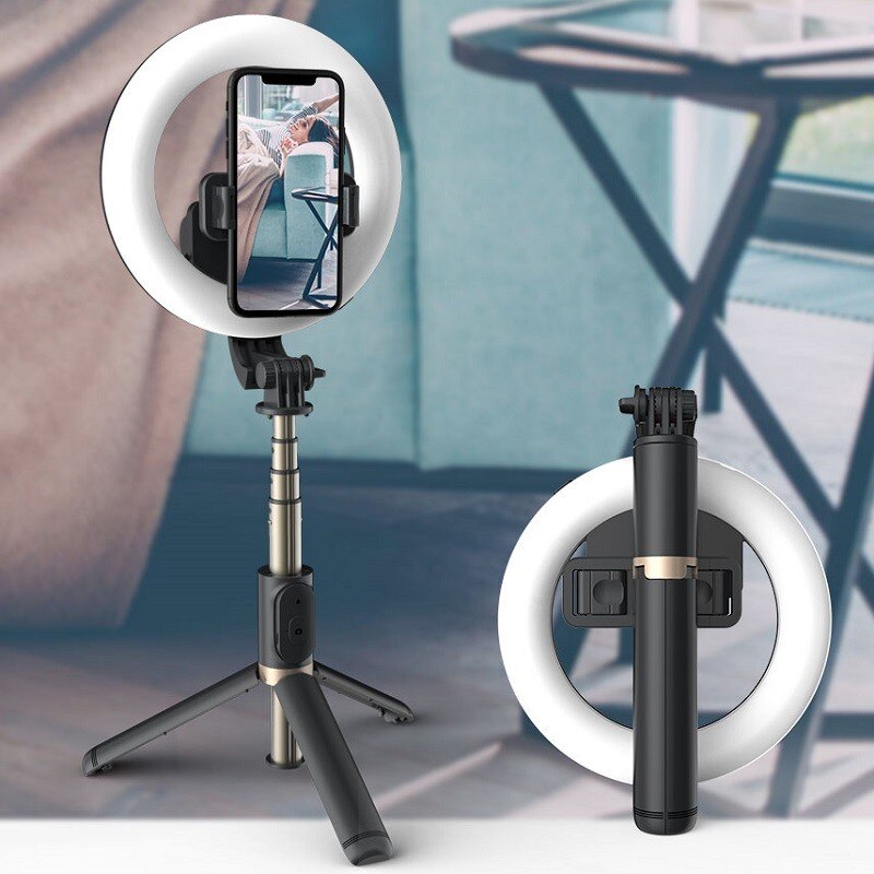 Suporte Ring Light Selfiegram 4 em 1 com Tripé e Bluetooth Mega Certo