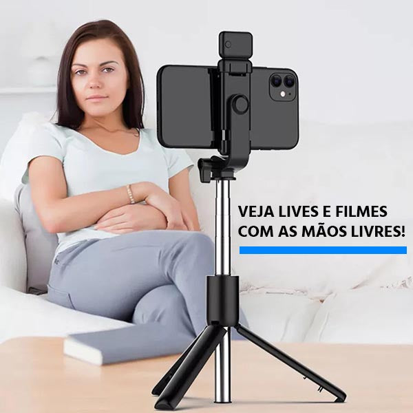 Tripé Selfiegram 5 em 1 com Luz LED Integrada Mega Certo