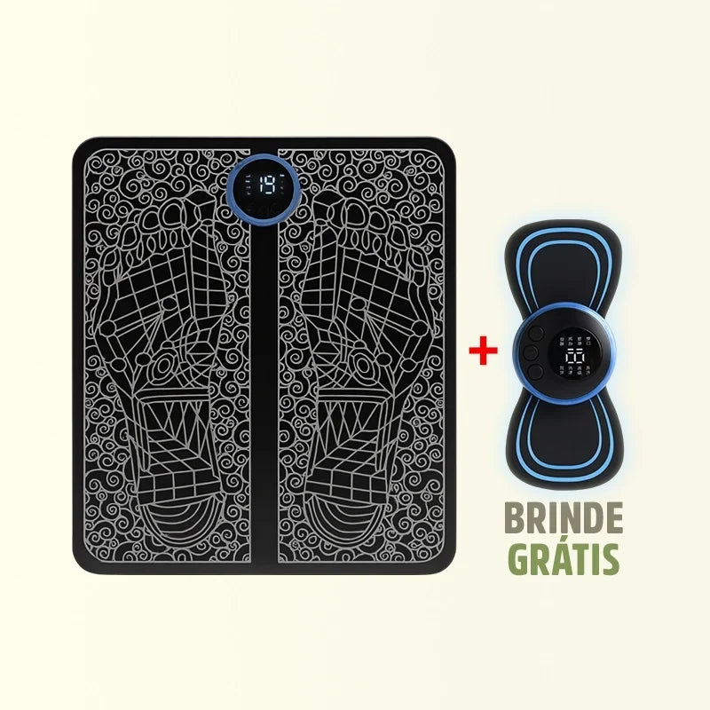 Tapete Massageador de Pés Elétrico PureRelax com Brinde Massageador Corporal Mega Certo