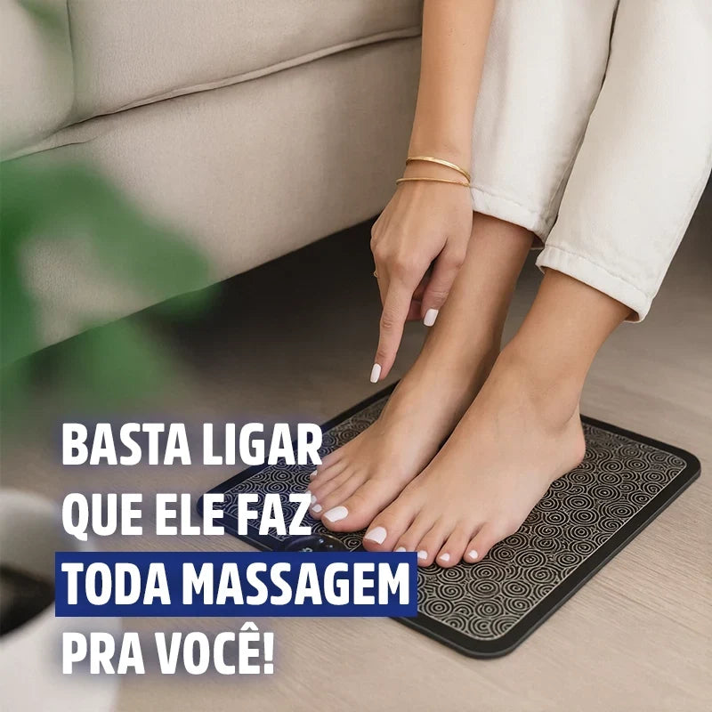 Tapete Massageador de Pés Elétrico PureRelax com Brinde Massageador Corporal Mega Certo