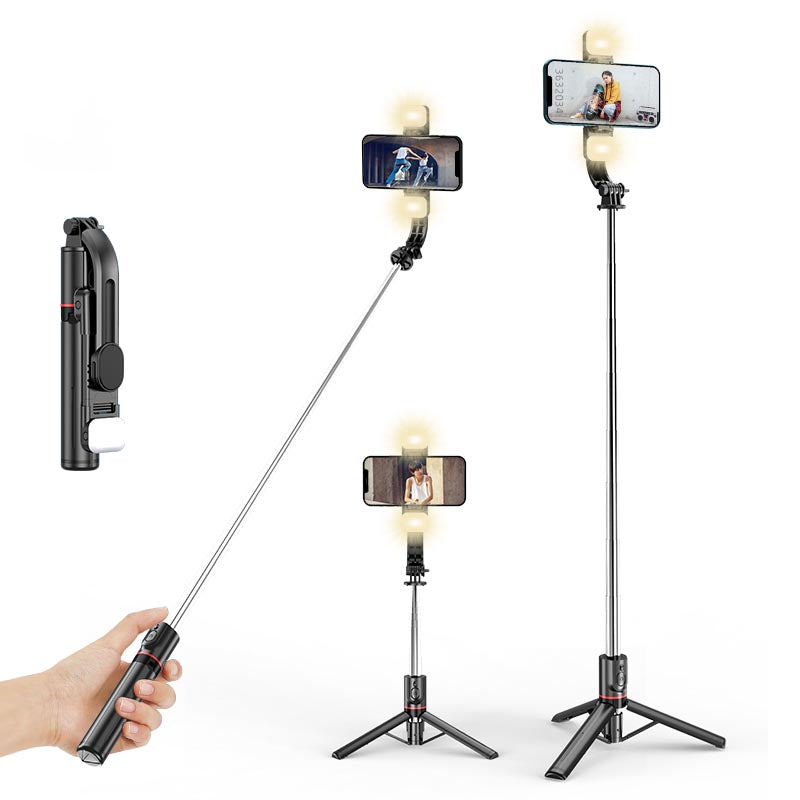 Selfiegram Ultra LED Tripé 5 em 1 com Luz Integrada e Controle Remoto Mega Certo