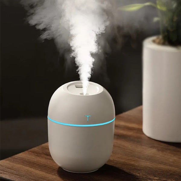 Umidificador de Ar Aromatizador Portátil USB com LED Mega Certo